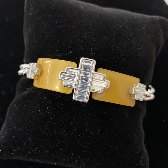 Lia Sophia Jewelry - 3/$20 Lia Sophia Silver/Mustard/Crystal Bracelet